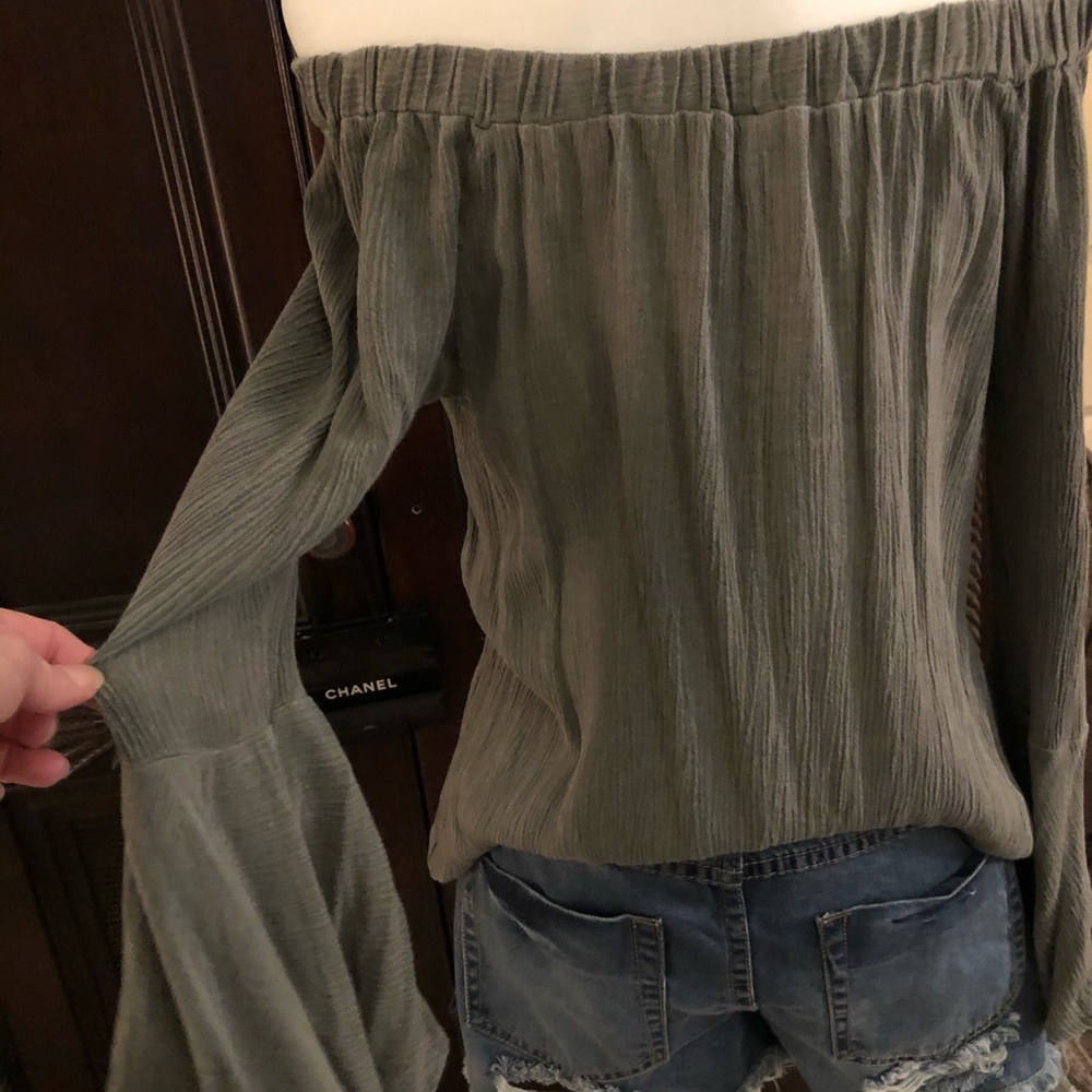 Boho off shoulder flowy top